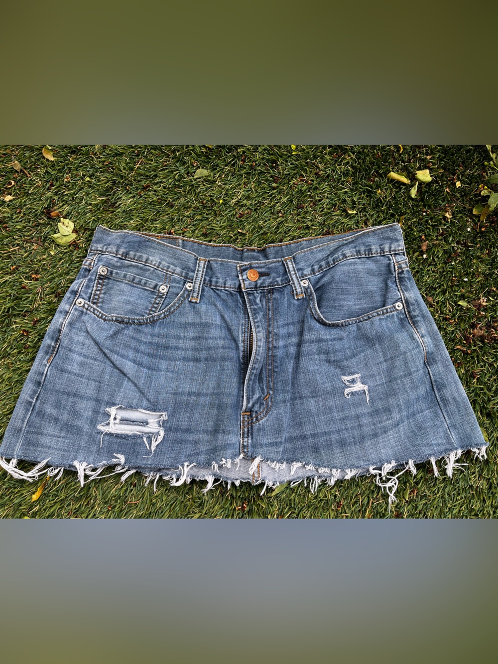Levi's Light Blue Denim Mini Skirt